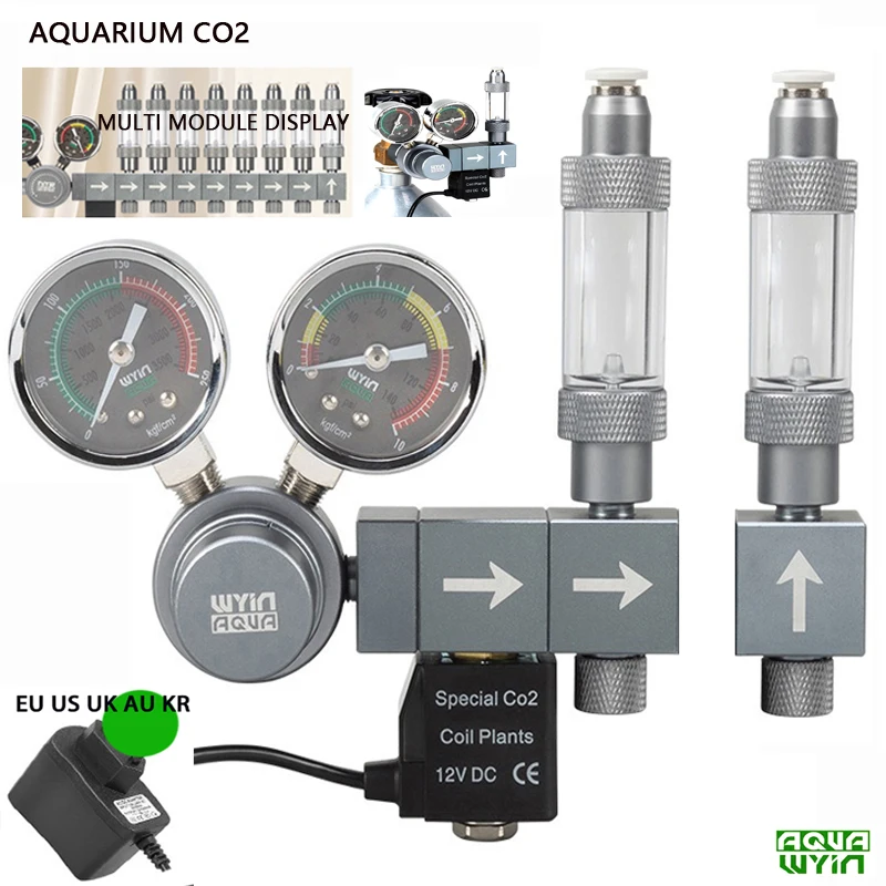 Co2 Regulator Dual Stage - Regulator CO2 Akuarium Katup Solenoid Meter