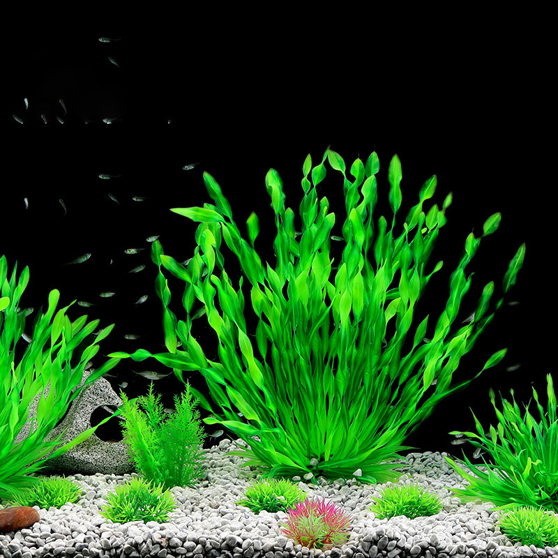 Aquarium Planted Seeds - 13/23/32/36/40Cm Tanaman Buatan Akuarium Hijau Rumput