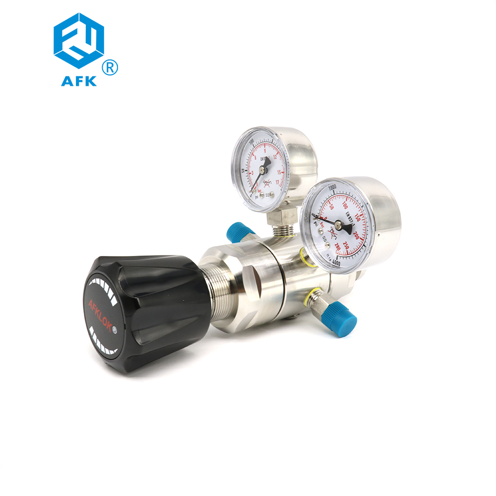 Co2 Regulator Dual Stage - Regulator Tekanan Dua Tahap Baja Tahan