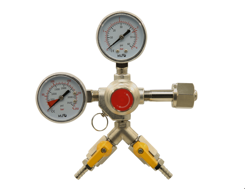 Co2 Regulator Dual Stage - Katup Pengontrol Tekanan Dual-Pass Regulator CO2