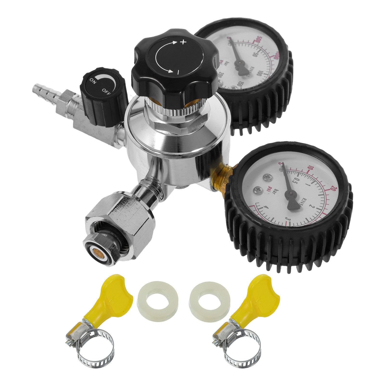 Co2 Regulator Dual Stage - 1Set Peralatan Pembuatan Bir Cga320 Regulator