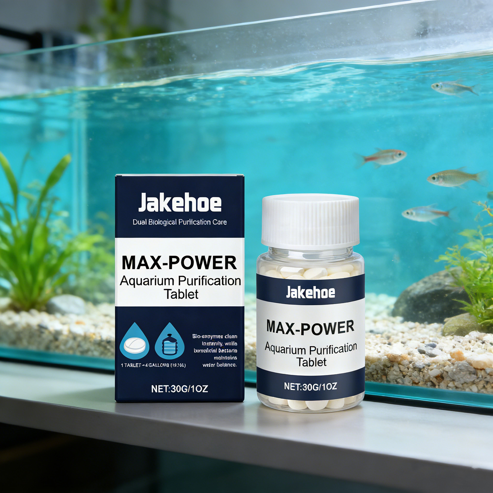 Planted Aquarium Cloudy Water - Tablet Penghilang Alga untuk Akuarium, Menghilangkan