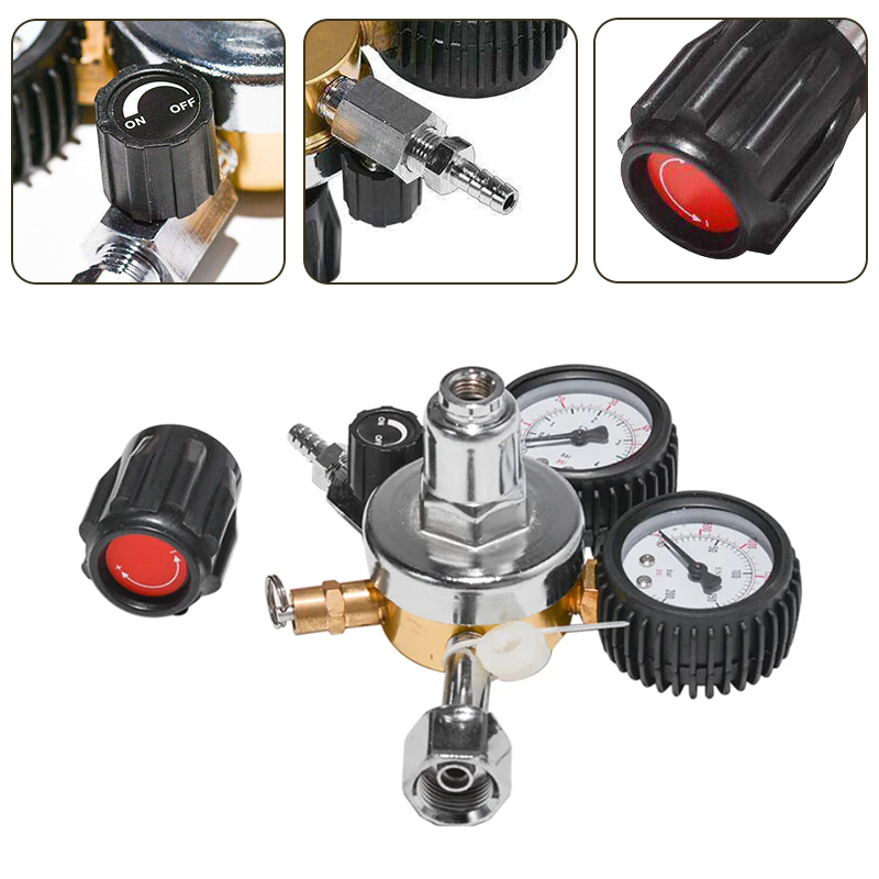 Regulator botol Gas CO2 karbon - Co2 Regulator Dual Stage ulasan dan harga