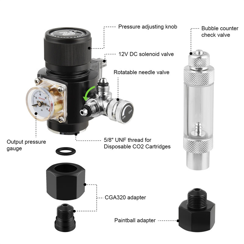 Fzone Regulator Co2 akuarium i - Co2 Regulator Dual Stage ulasan dan harga