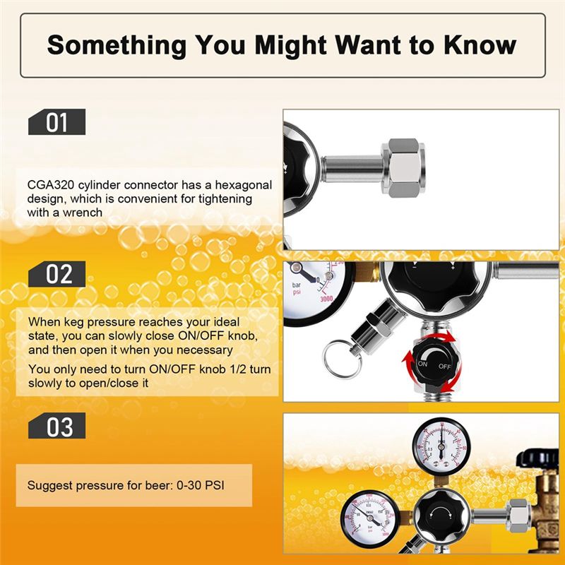 Regulator Keg CGA-320, Regulat - Co2 Regulator Dual Stage ulasan dan harga