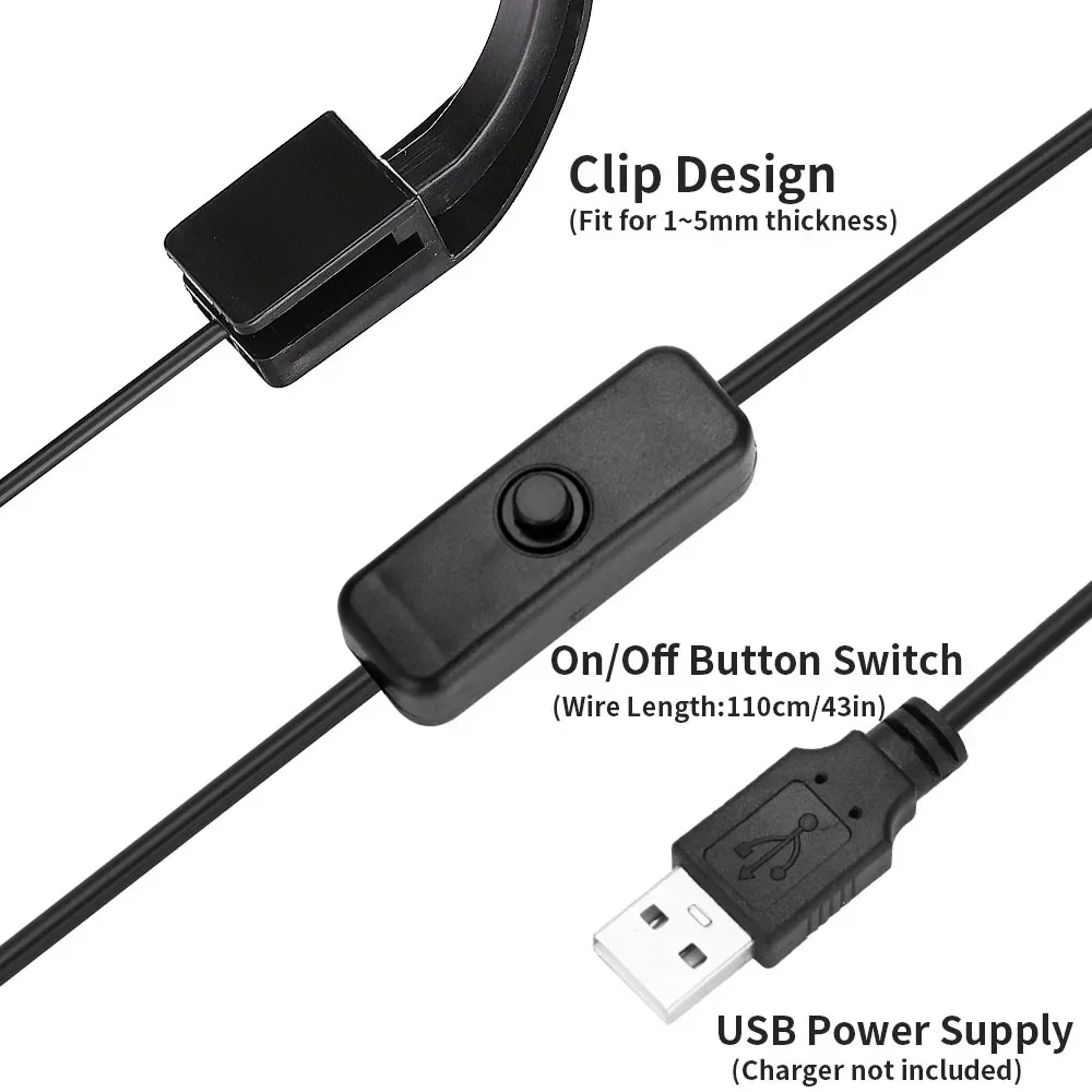USB klip lampu LED akuarium 5W - Planted Aquarium Water Temperature ulasan dan harga