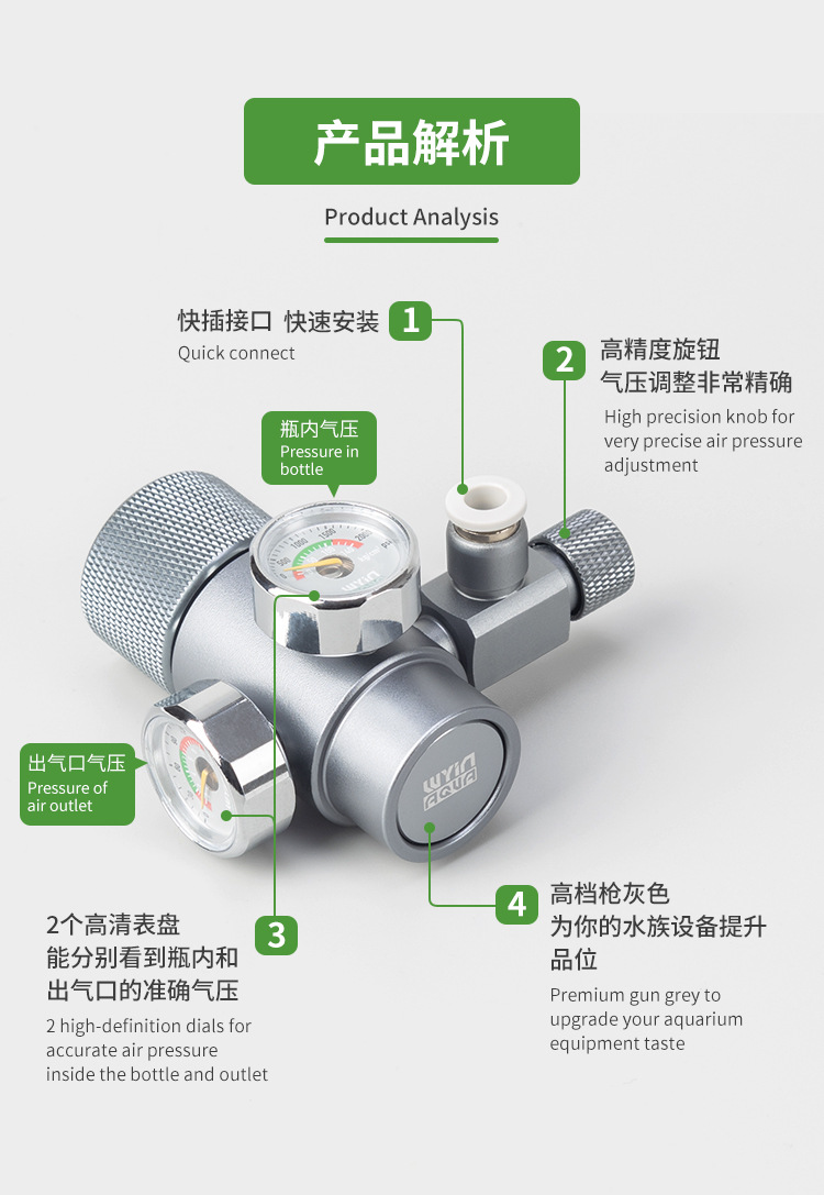 Regulator CO2 Akuarium Paduan  - Co2 Regulator Dual Stage ulasan dan harga